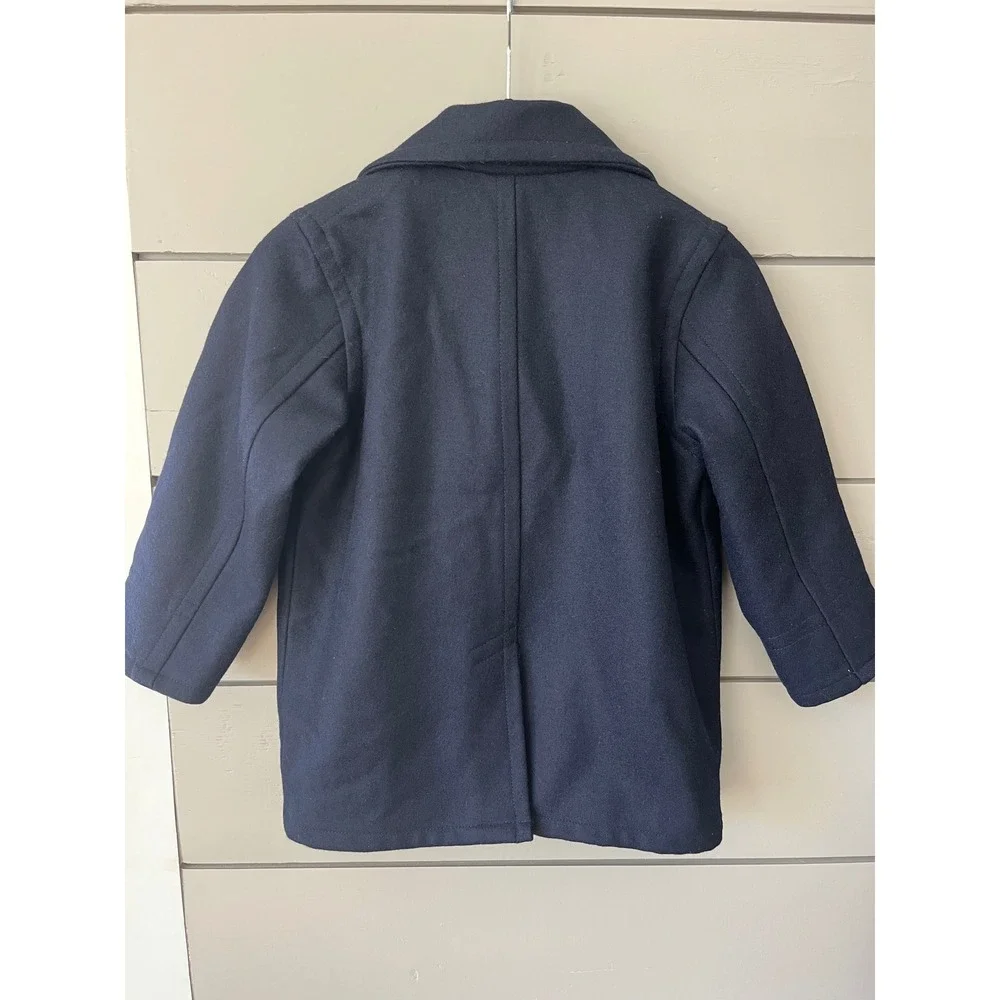 Ralph Lauren Kids Navy Wool Blend Double‎ Breasted Peacoat Size 4